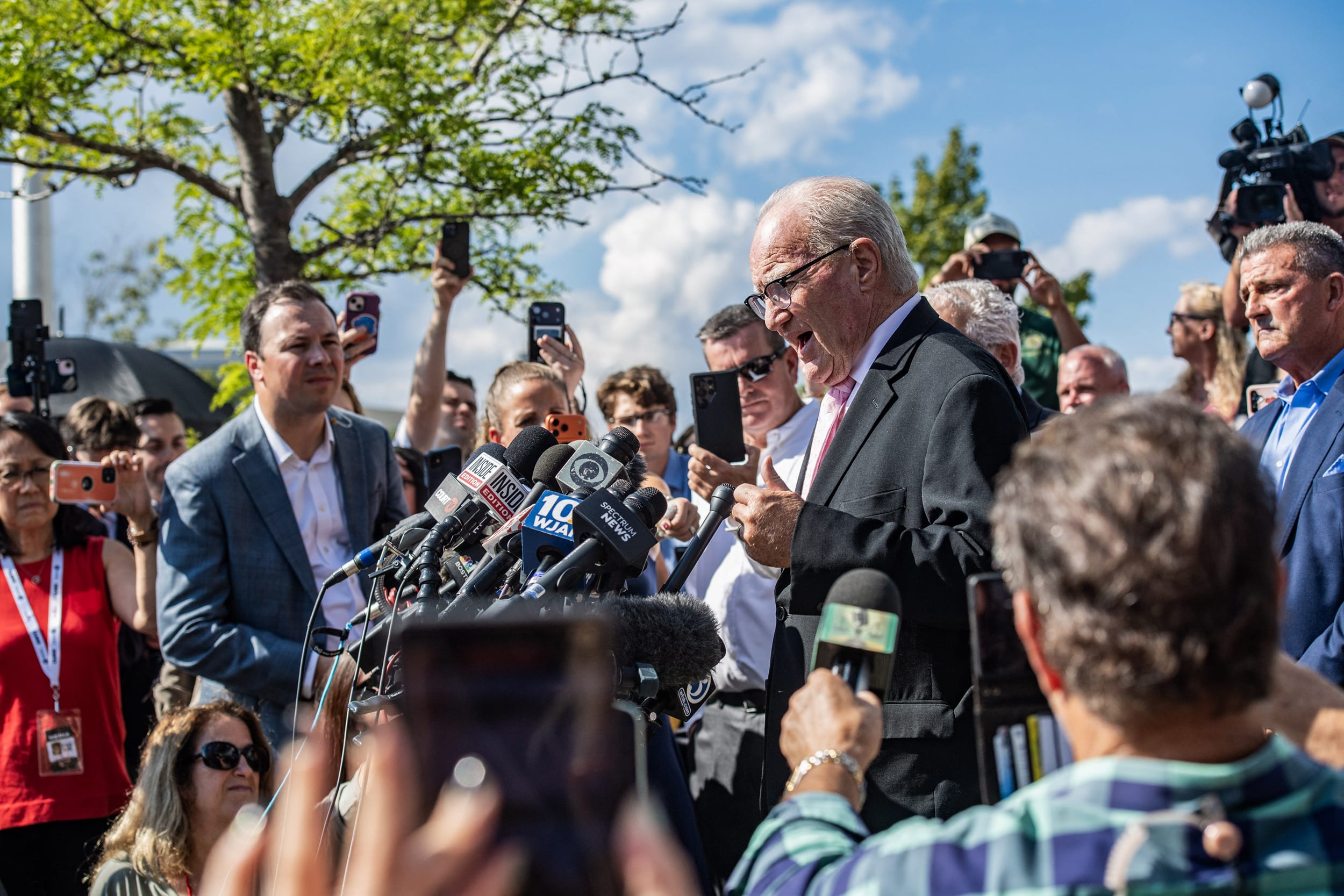 Lindsay Clancy's defense attorney Kevin Reddington speaks to the press.