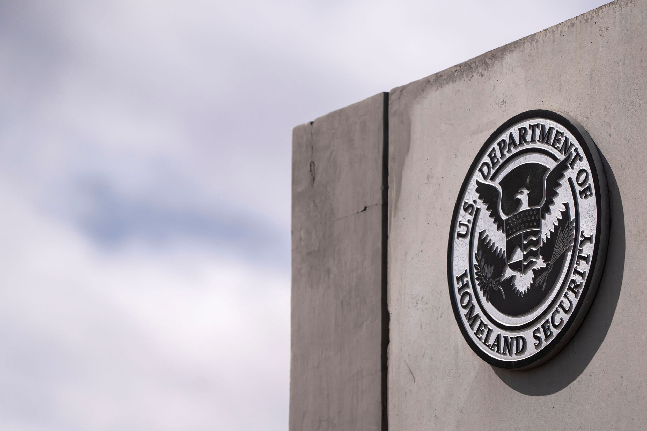 The seal of the US Department of Homeland Security.
