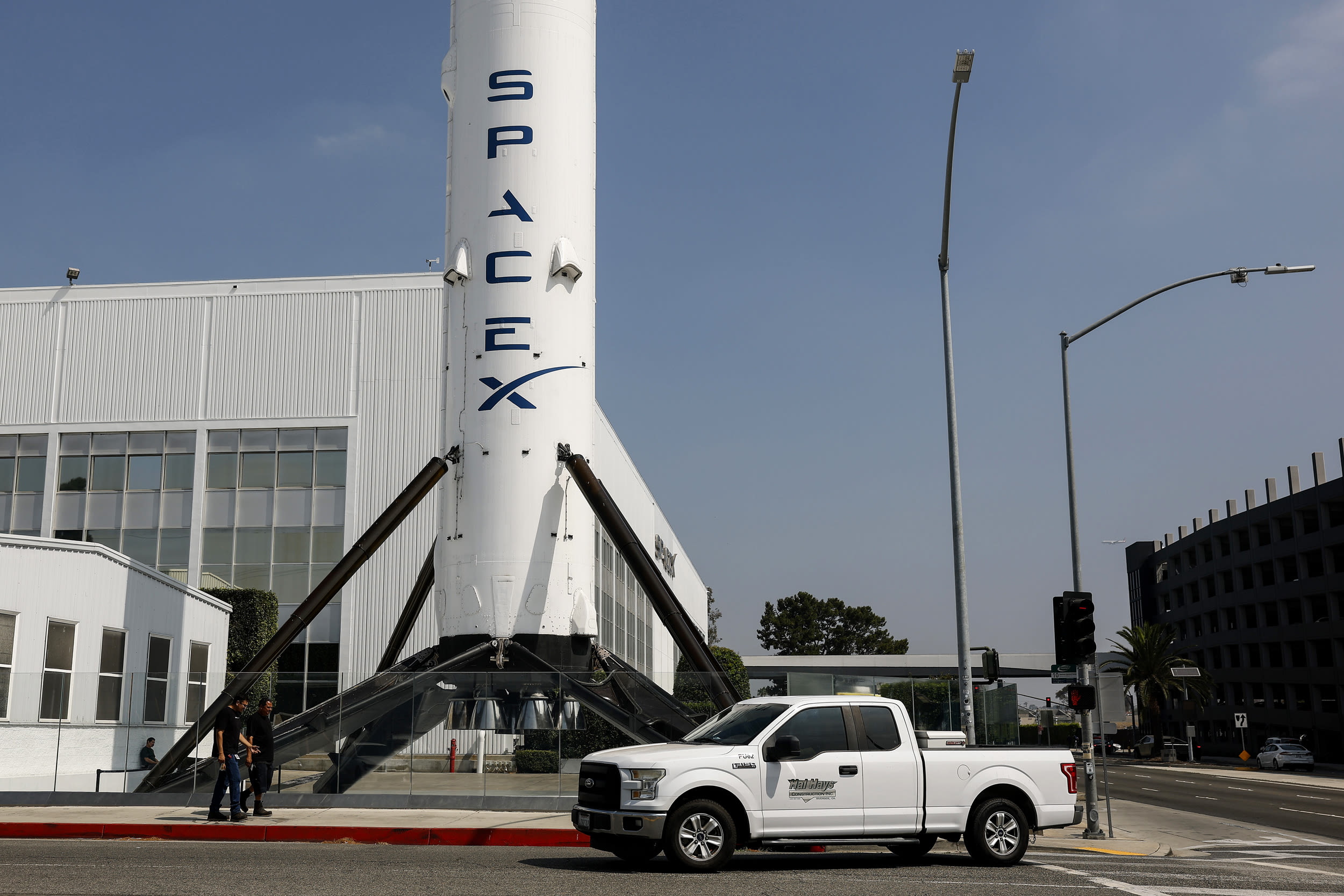 A SpaceX Falcon 9 rocket.