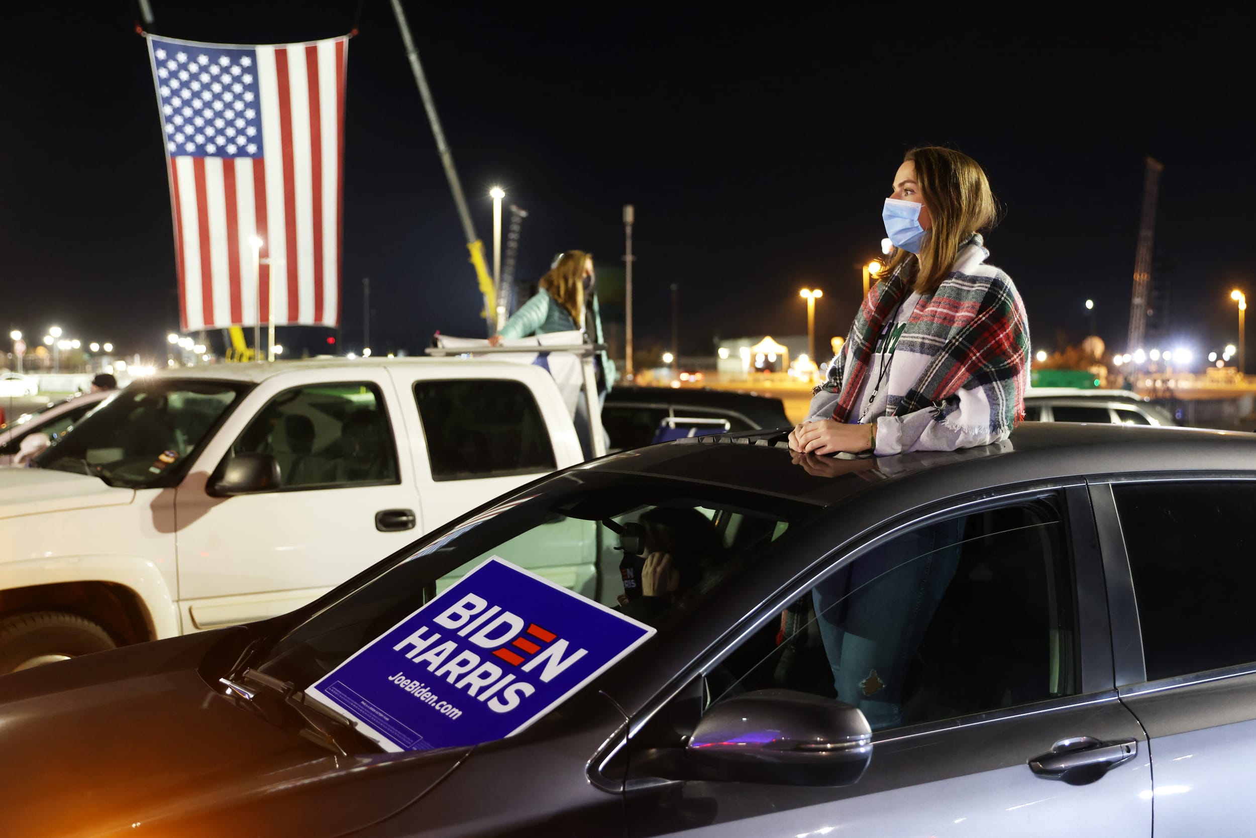 Image: Democratic Presidential Candidate Joe Biden Holds Election Night Event In Delaware