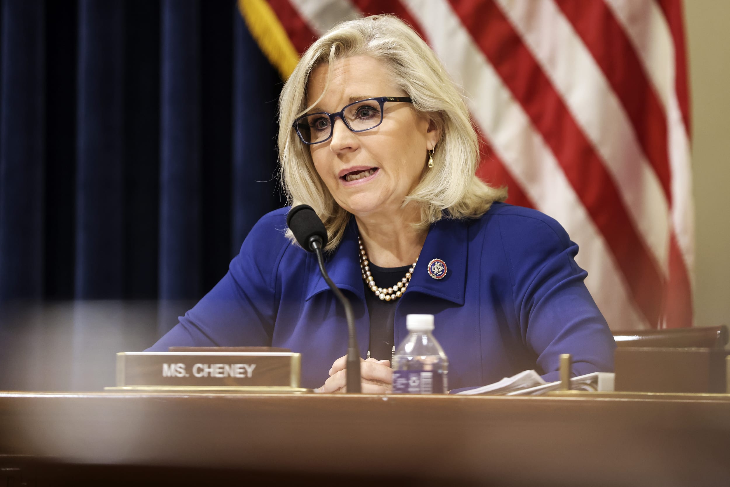 Rep. Liz Cheney, R-Wyo., speaks during a hearing at the Capitol on July 27, 2021.