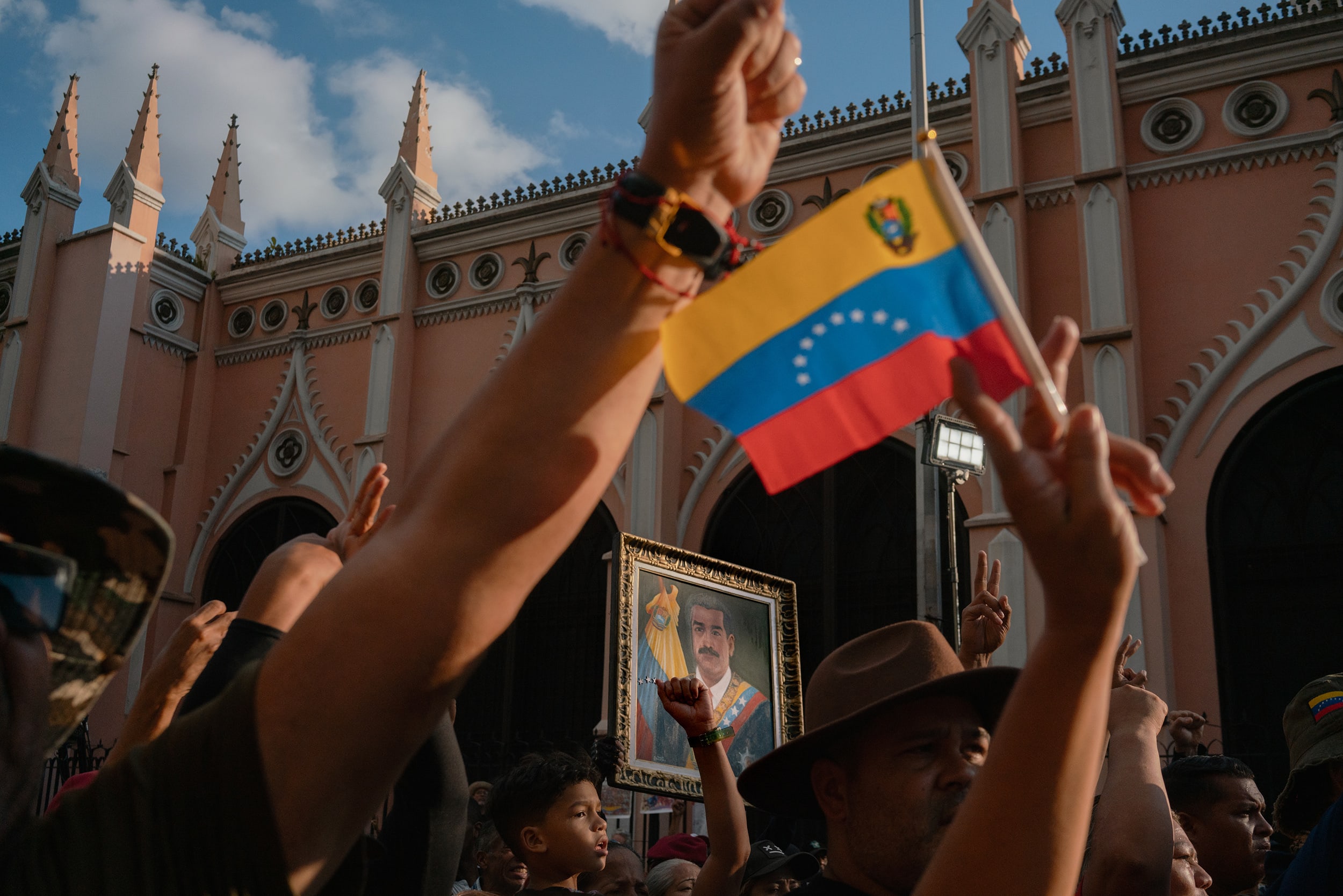 Pro-Maduro protestors in Caracas