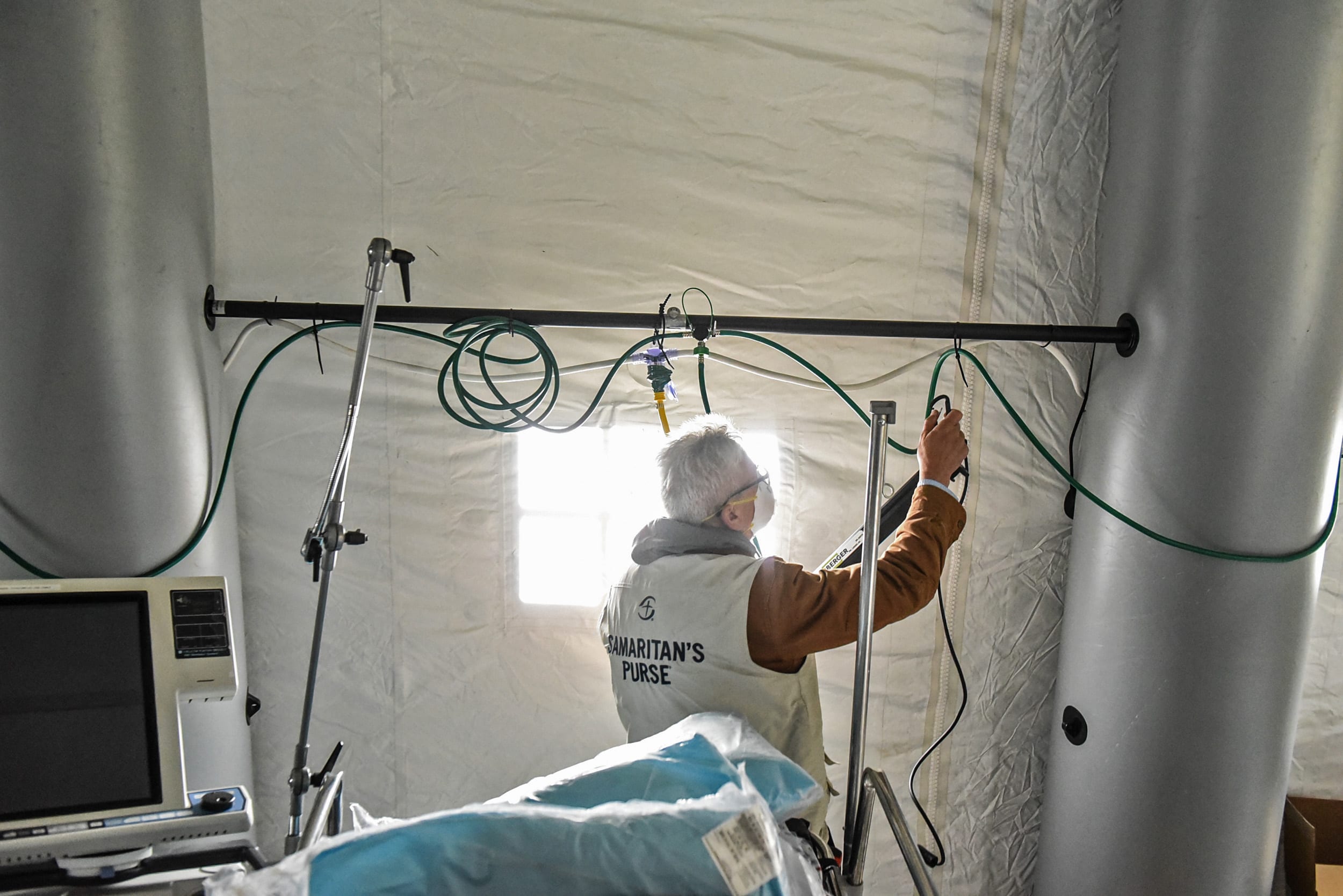 Emergency Hospital Setup In Central Park To Cope With Coronavirus Pandemic