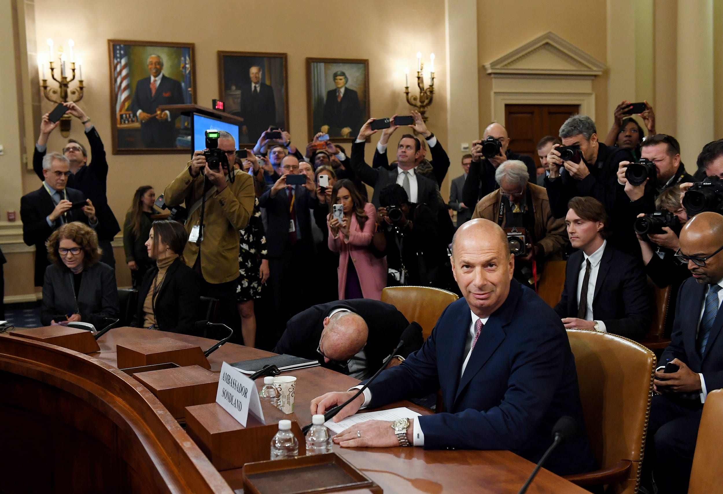 Image: Ambassador to the European Union Gordon Sondland during his testimony before the House Intelligence Committee on Nov. 20, 2019.
