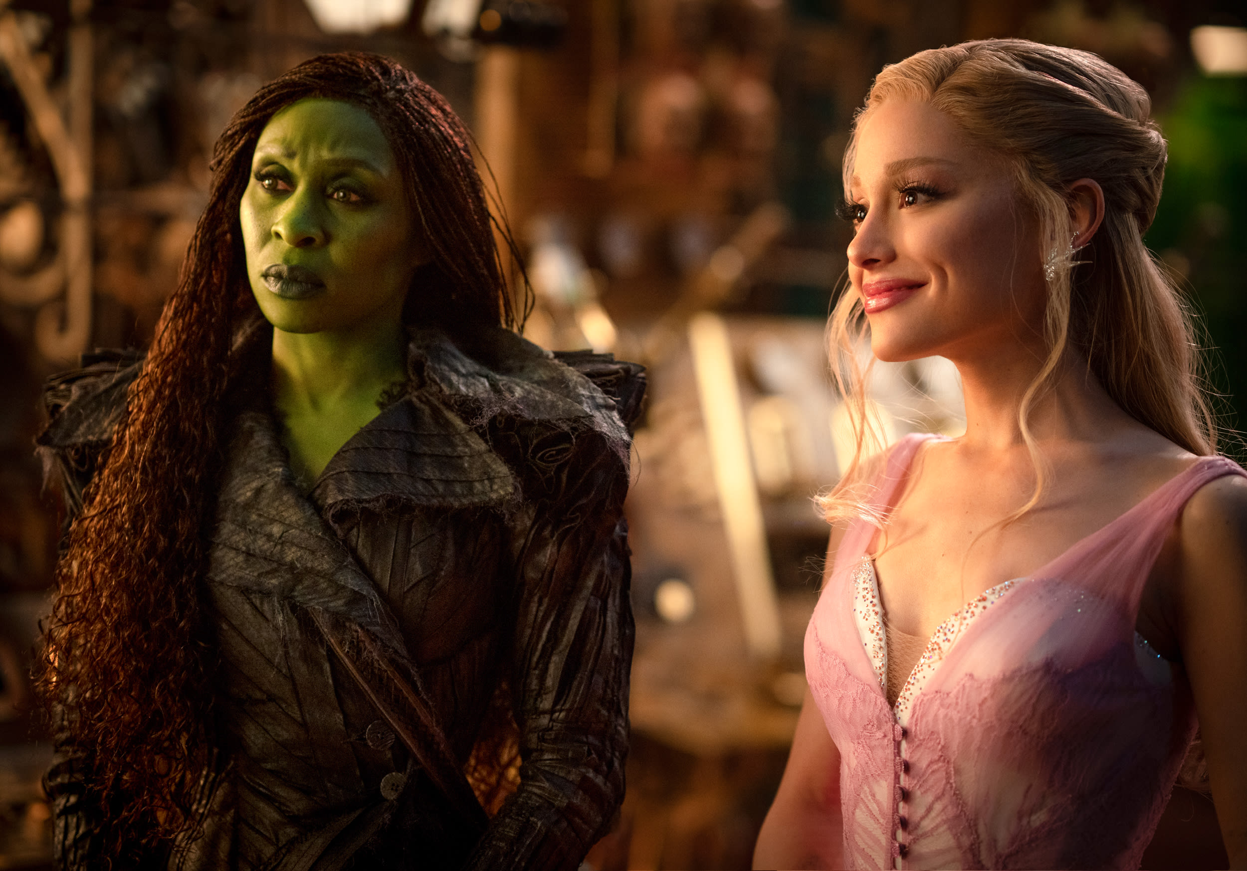 Cynthia Erivo is Elphaba and Ariana Grande is Glinda in "Wicked For Good."