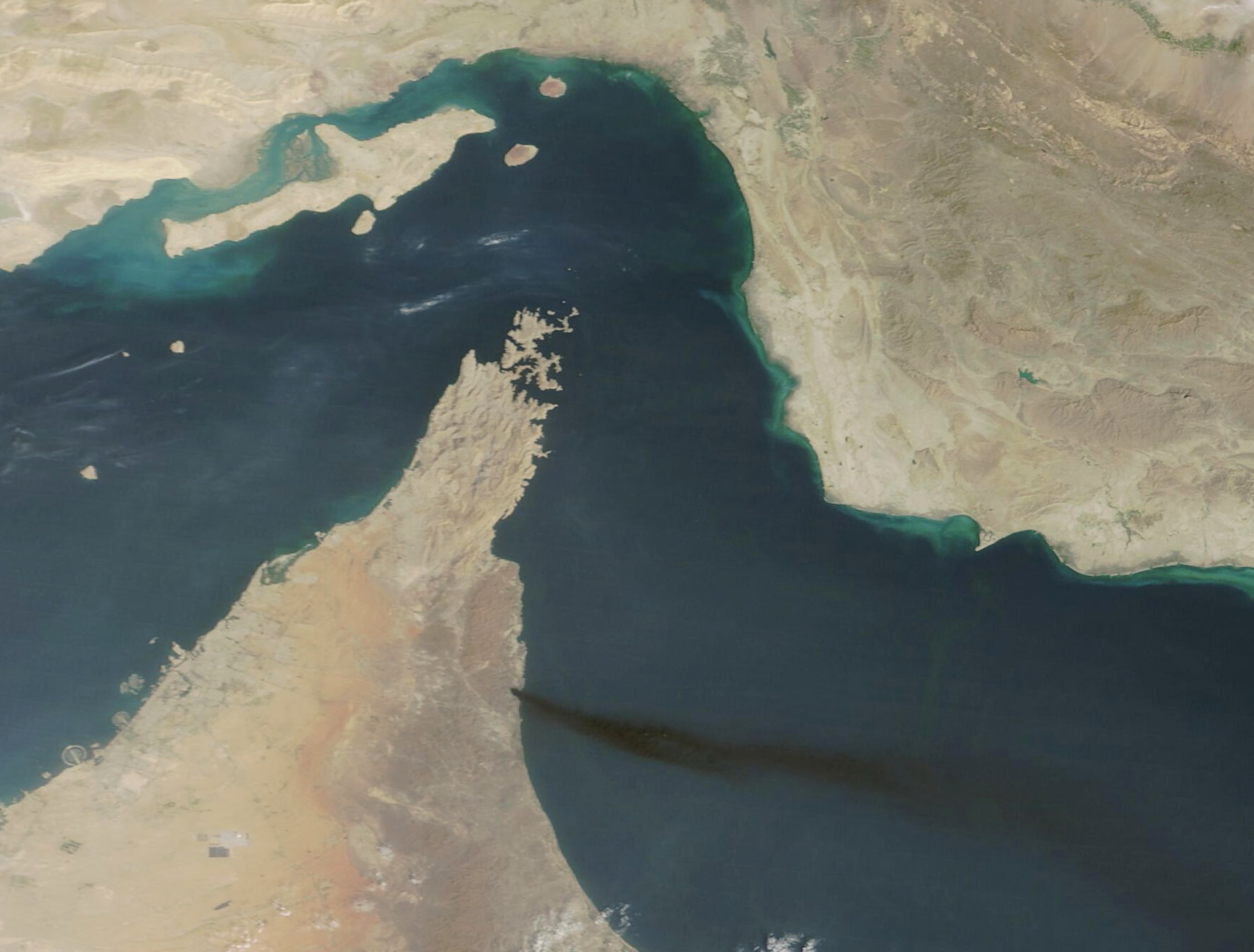Satellite image shows smoke rising from UAE's Fujairah port