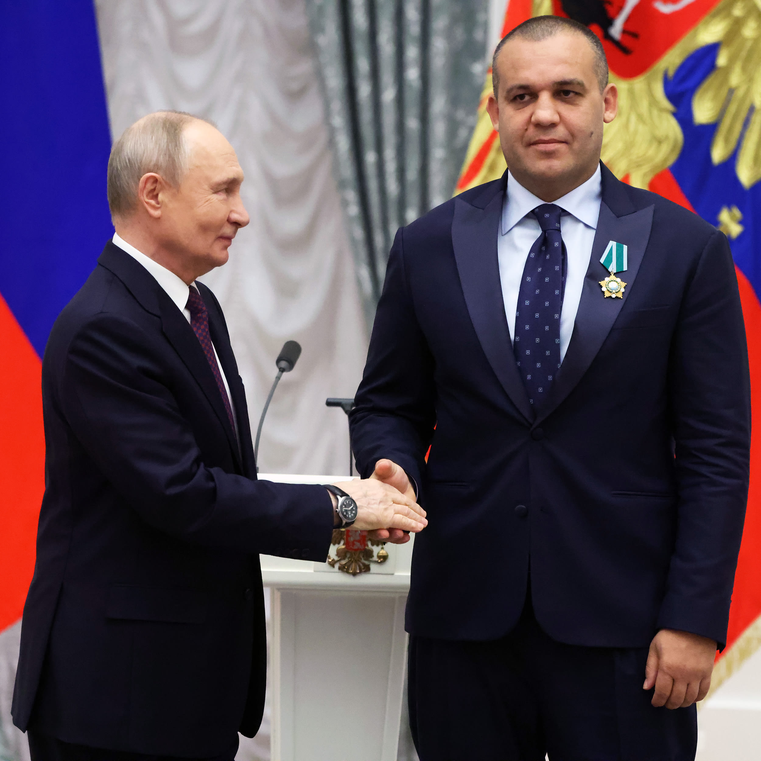 Russian President Vladimir Putin Meets With The National Boxing Team In Moscow