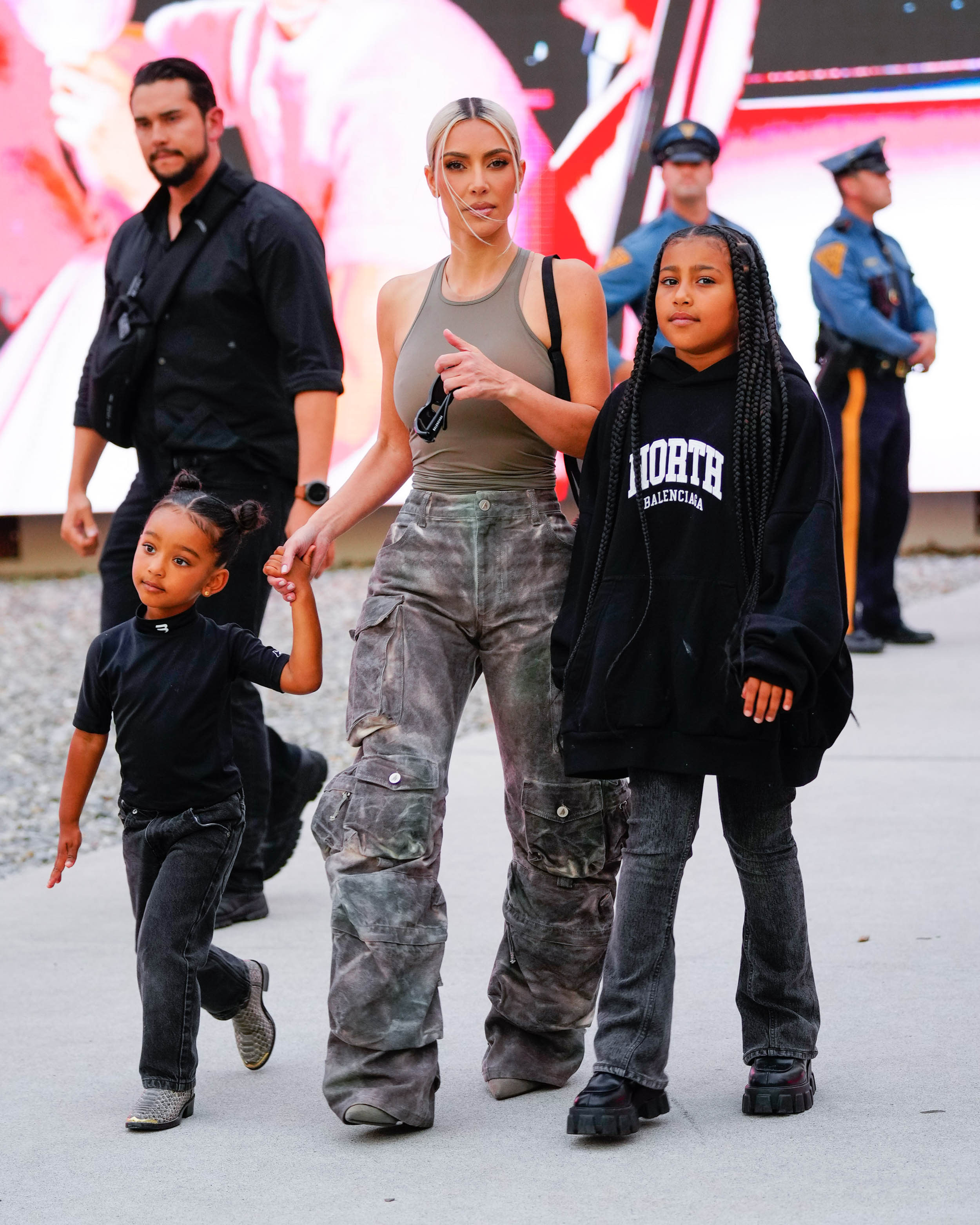 Chicago West, Kim Kardashian and North West at the American Dream Mall