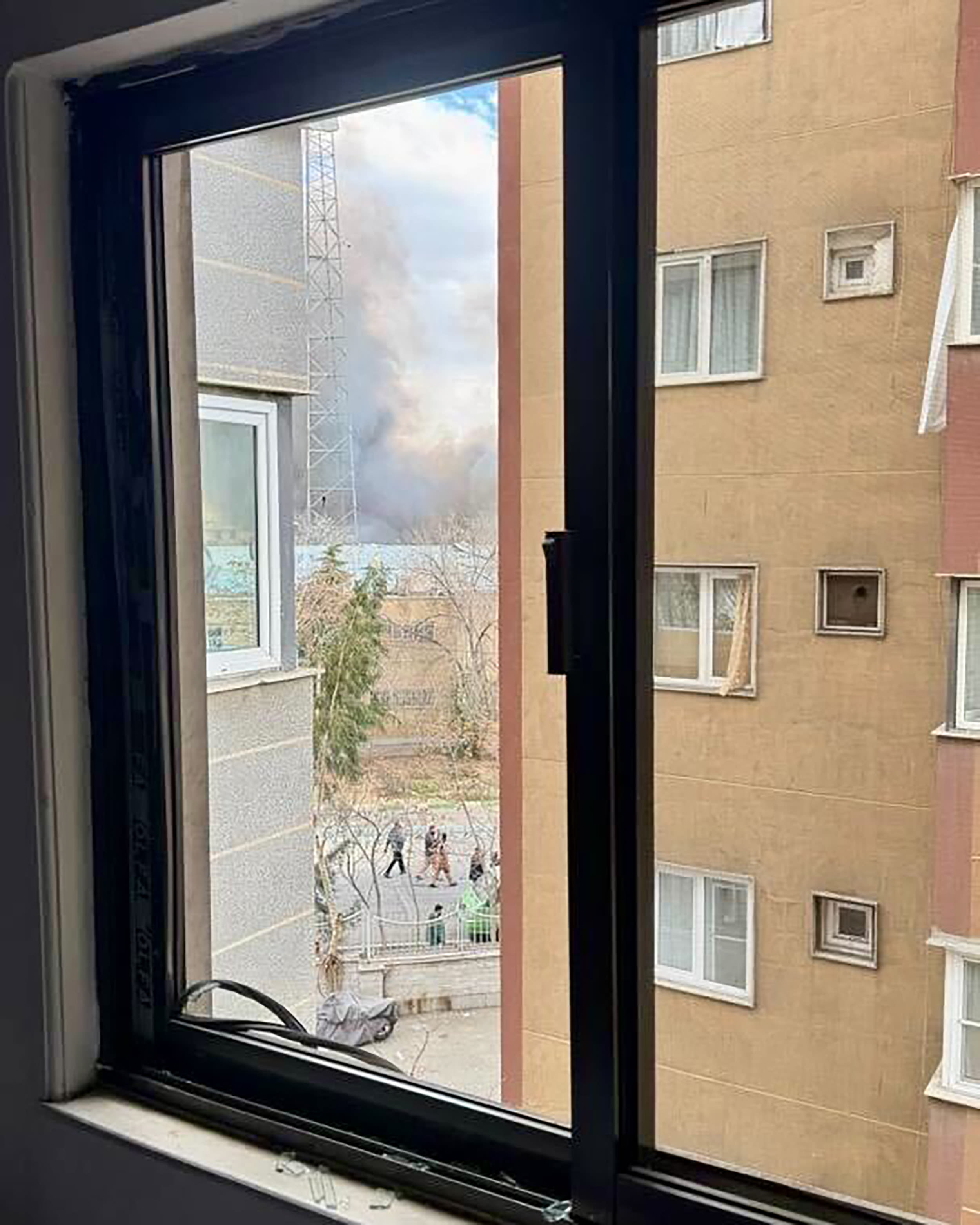 Damage inside residence in Marzdaran, west Tehran on Friday after a police station was targeted in the local area. 