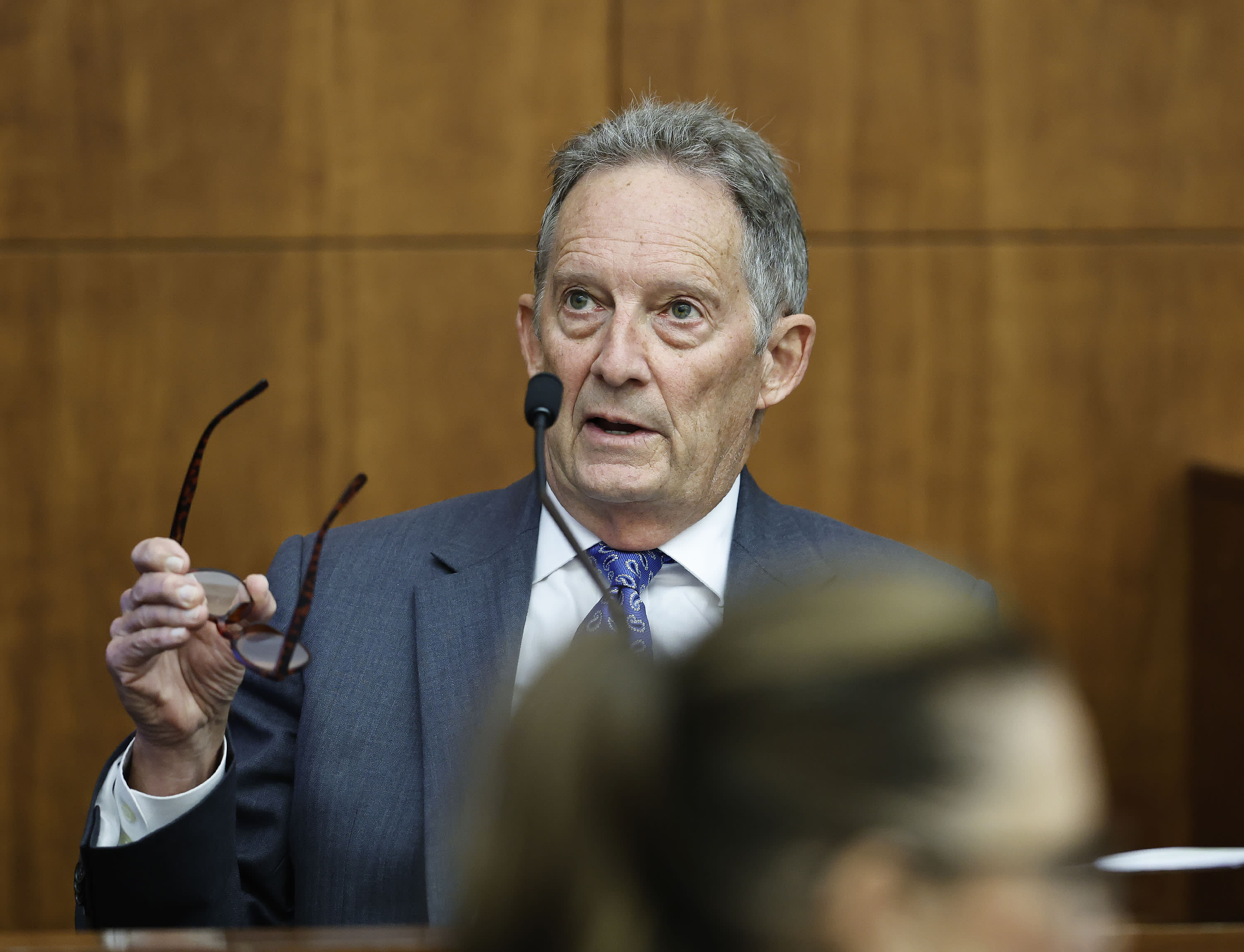 Forensic phycologist Dr. Kirk Heilbrun, a prosecution rebuttal witness, testifies at the trial of Lindsay Clancy in Plymouth, Mass., on Aug. 25, 2026.