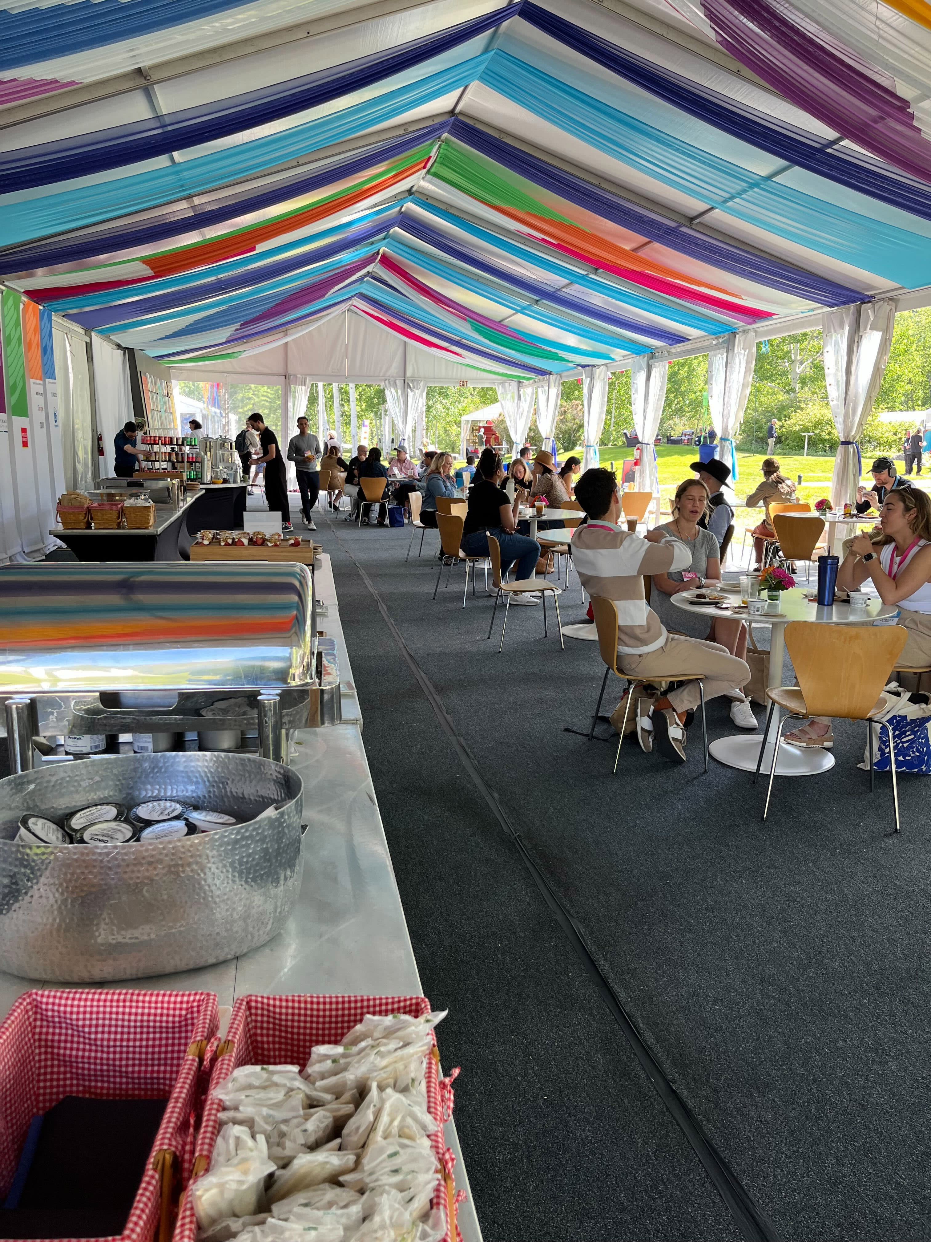 Breakfast is served at the Aspen Festival of Ideas.