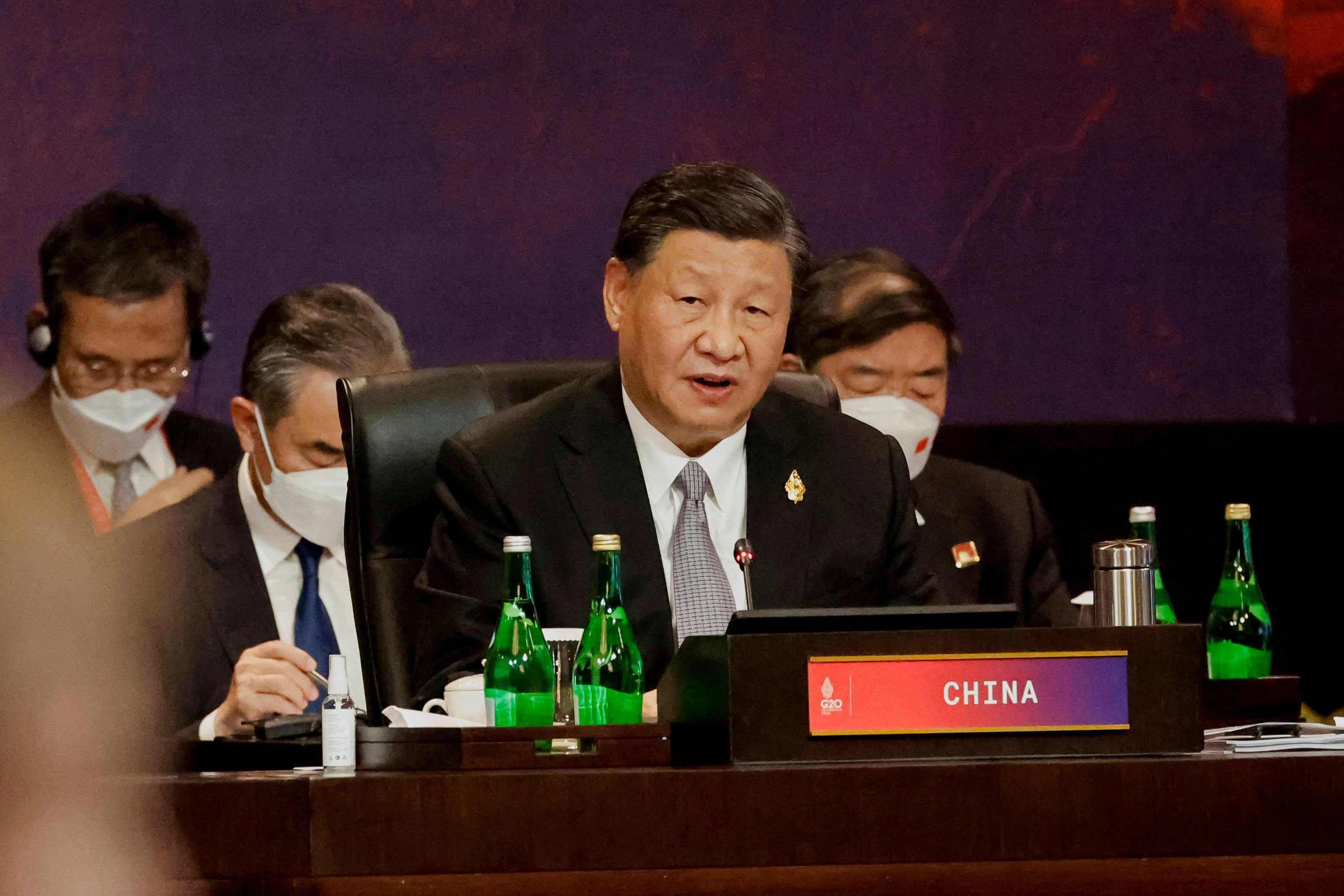 China's President Xi Jinping at the G20 Summit in Bali on Wednesday.
