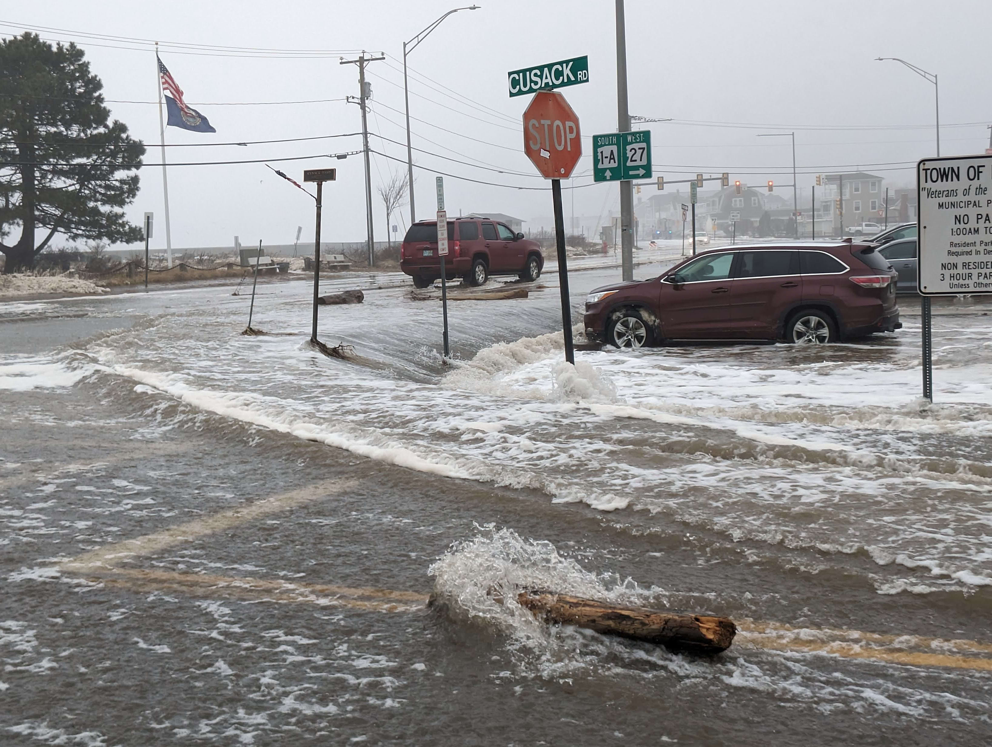 Flooding in the coastal town of Hampton, New Hampshire, on Saturday, Jan. 13, 2024.