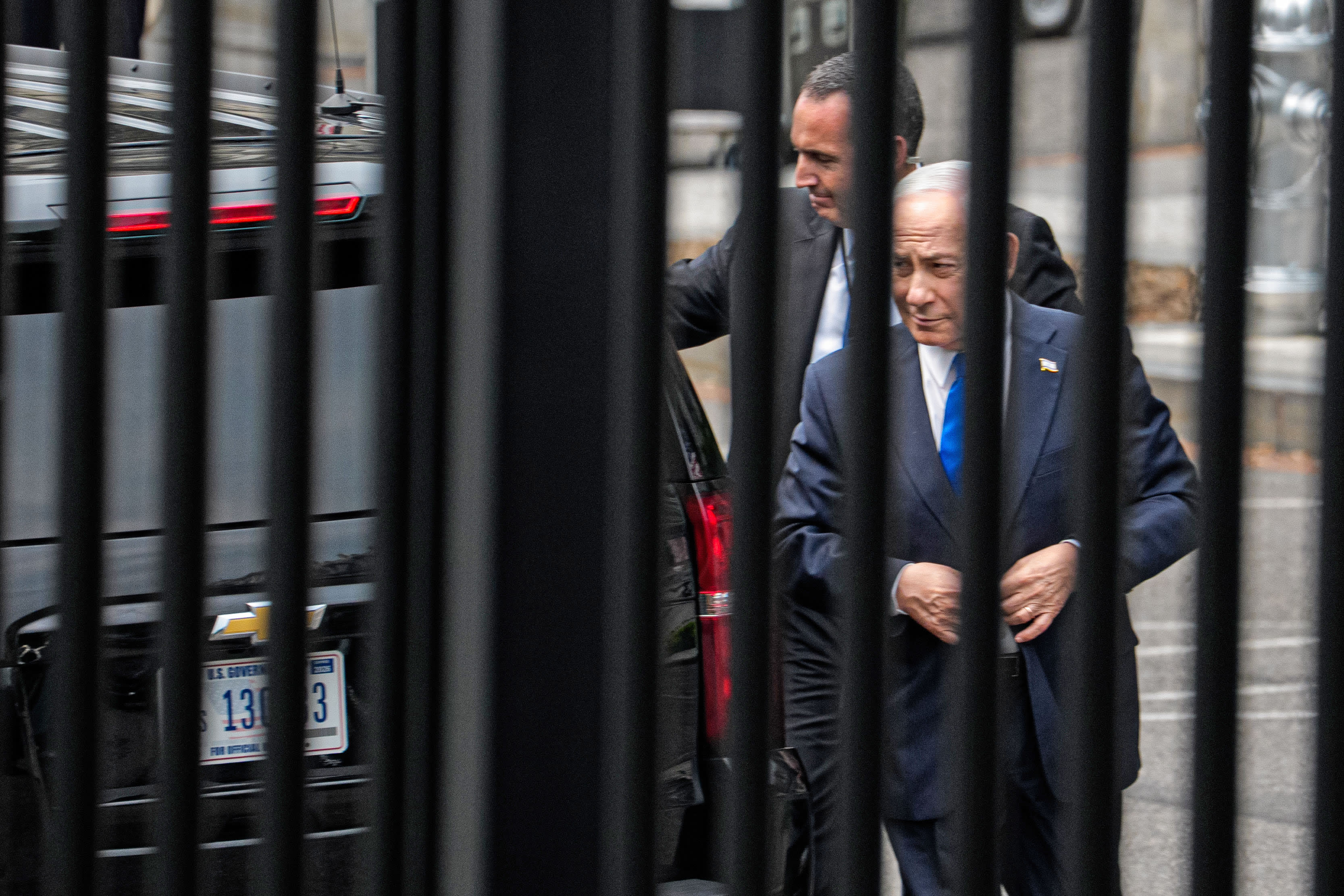Israeli Prime Minister Benjamin Netanyahu arrives at the White House on July 28, 2026.