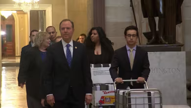 House managers deliver thousands of pages of evidence to the Senate