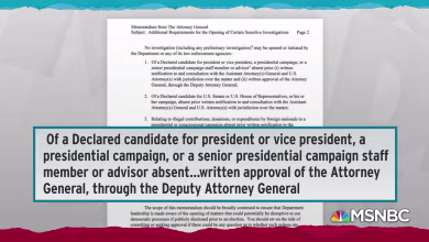 Barr makes himself gatekeeper of investigations of campaigns