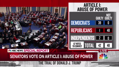 Senators find Trump ‘not guilty’ of abuse of power impeachment article