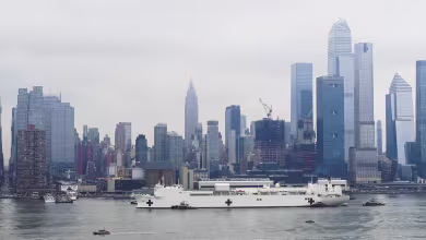 Watch: USNS Comfort arrives in New York City harbor for coronavirus assistance
