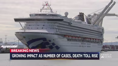 Cruise ship carrying people with coronavirus docks in California