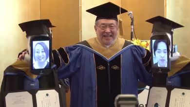 Robots stand in for students at graduation during COVID-19 restrictions