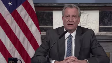 New York Mayor de Blasio calls on Trump to 'help us back on our feet'