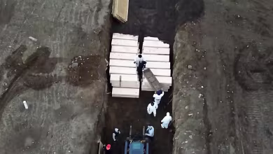 Huge trench used to bury NYC coronavirus victims