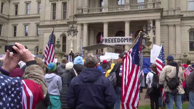 Michigan protesters demonstrate against stay-at-home order