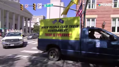 Protesters hold drive-in rally to voice support for reopening Virginia