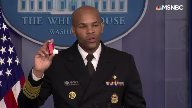 Surgeon General shows his inhaler while discussing coronavirus risk in minority communities