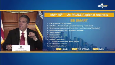 New York Gov. Cuomo says some parts of state can reopen on May 15