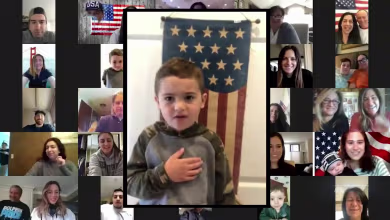 4-year-old inspires with daily Pledge of Allegiance video call amid coronavirus pandemic