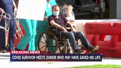 Coronavirus survivor meets plasma donor who may have saved his life