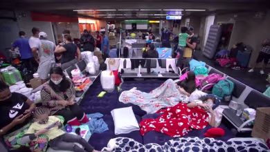 Hundreds of Colombians stranded inside airport by coronavirus lockdown