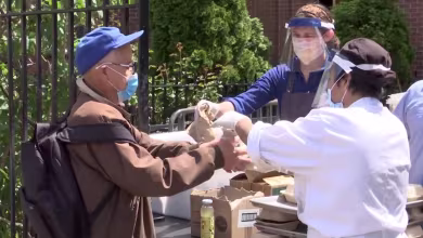Long lines form as coronavirus fuels demand at New York soup kitchen