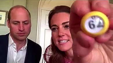 Prince William and Kate join seniors in a game of bingo held under coronavirus restrictions