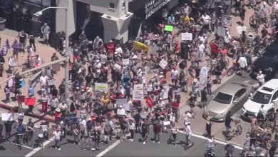 Watch: Protesters defy social distancing to demand California reopen
