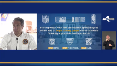 Cuomo: New York professional sports leagues will be able to begin training camps