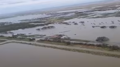 Flooding along Louisiana west coast captured by Coast Guard video