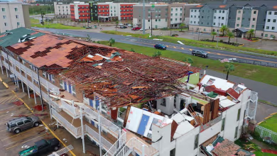 Videos show aerials of Hurricane Laura destruction, overnight rain and winds