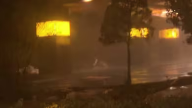 Ferocious 100 mph winds from Hurricane Laura cause flying debris