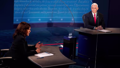 ‘They don’t believe in science’: Harris, Pence questioned on climate change