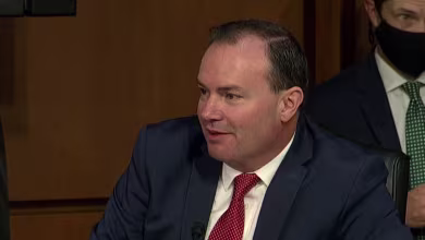 Sen. Lee speaks at confirmation hearing after testing positive for Covid earlier this month