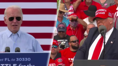 Trump, Biden hold dueling rallies in battleground Florida