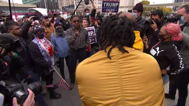 Trump supporters, protesters clash outside Detroit absentee ballot counting center