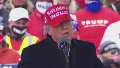 ‘Does anybody have a coat I can use?’ Trump laments Michigan weather at campaign rally