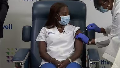 WATCH: New York nurse is first in U.S. to be fully vaccinated after receiving second Covid vaccine shot