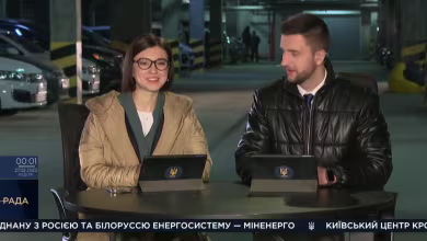 Watch: Ukrainian TV channel broadcasts from underground parking lot
