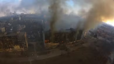 Drone video shows destruction in Mariupol after Russian attacks