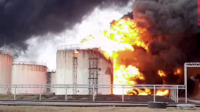 Russia accuses Ukraine of attacking oil depot near Ukrainian border