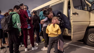 Ukrainian evacuees from Mariupol arriving in Zaporizhzhia